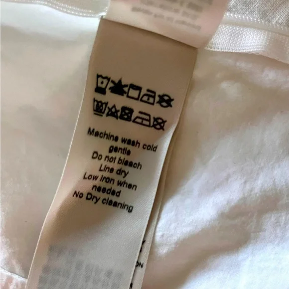 NWT 7 For All Mankind Women Cotton Balloon Sleeves Eyelet Top White Size S - Picture 9 of 15